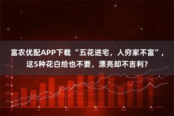 富农优配APP下载 “五花进宅,人穷家不富”,这5种花白给也不要,漂亮却不吉利?