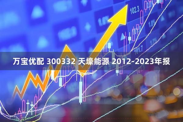 万宝优配 300332 天壕能源 2012-2023年报