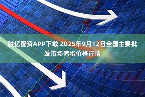 胜亿配资APP下载 2025年9月12日全国主要批发市场鸭蛋价格行情